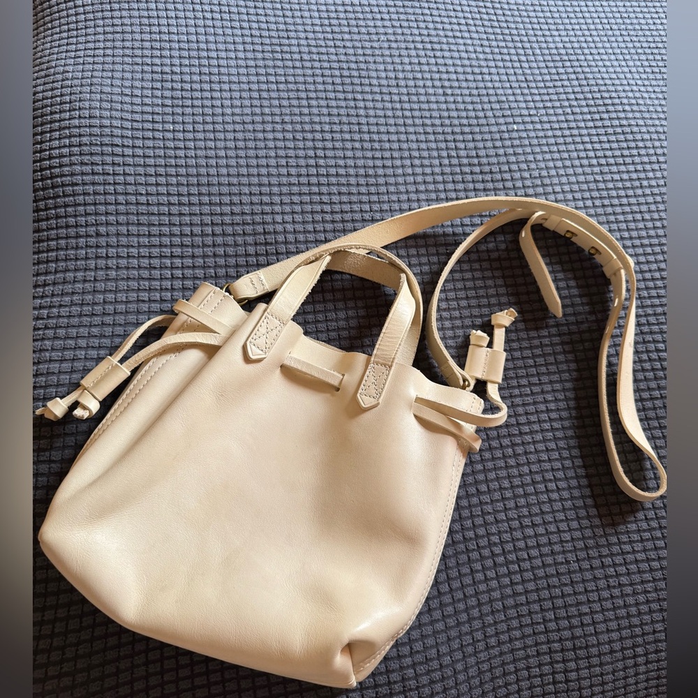 Madewell Elegant Cream leather Shoulder Bag NWT - Picture 6 of 10